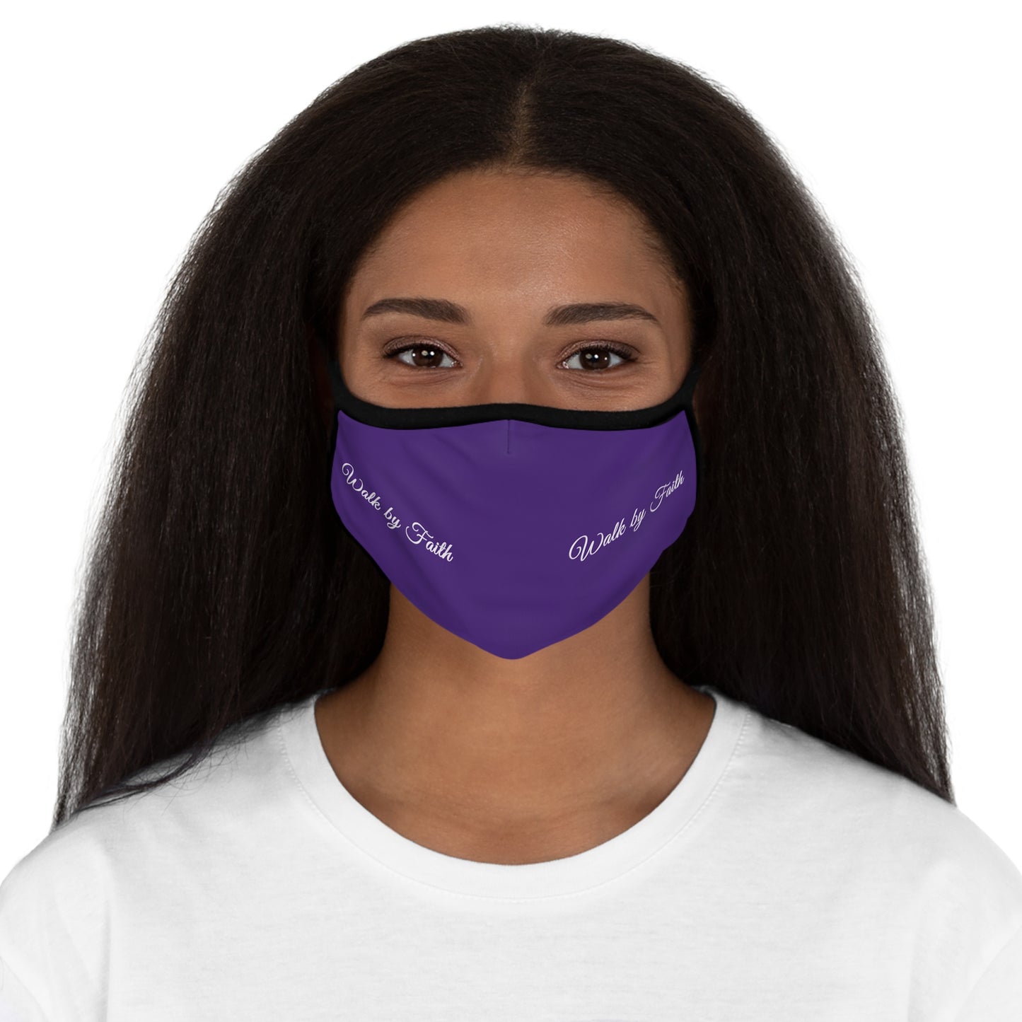 Walk By Faith Fitted Polyester Face Mask