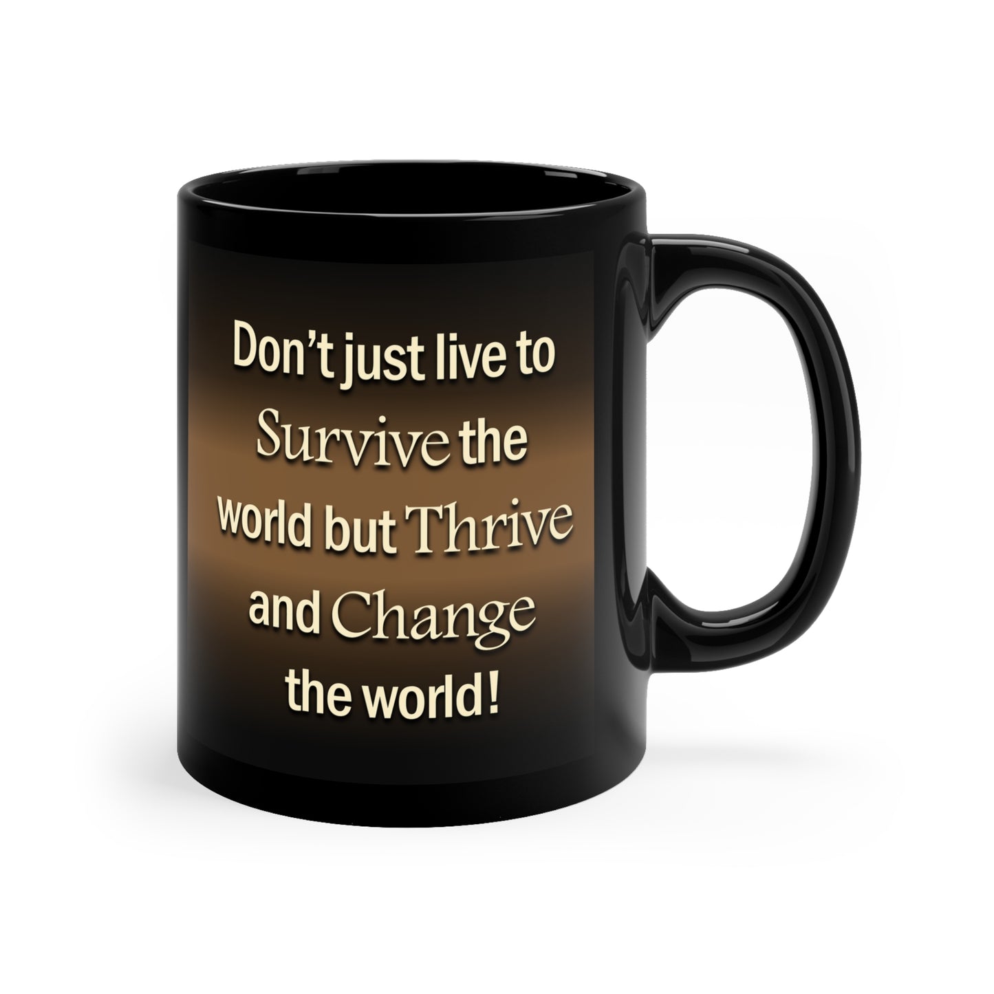 Thrive Black mug 11oz