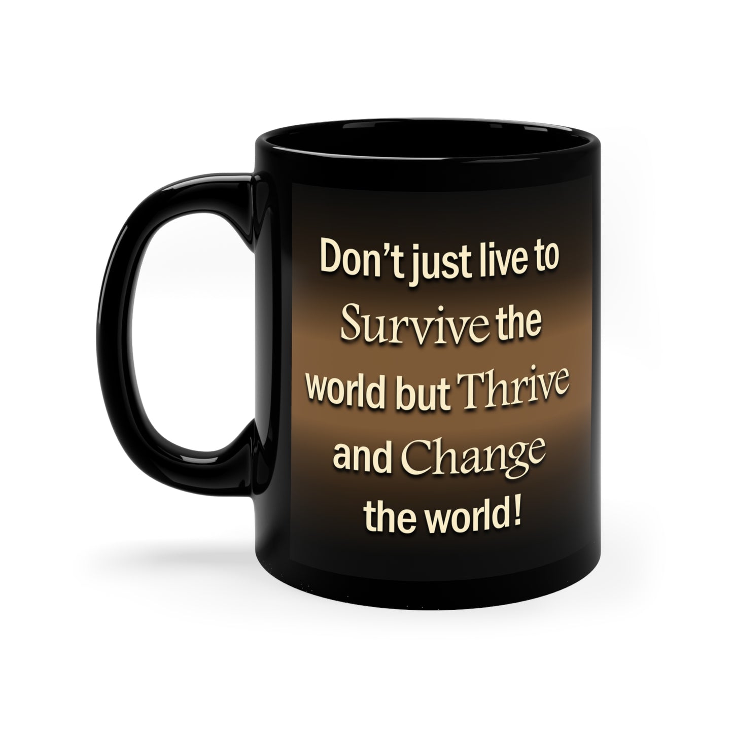 Thrive Black mug 11oz