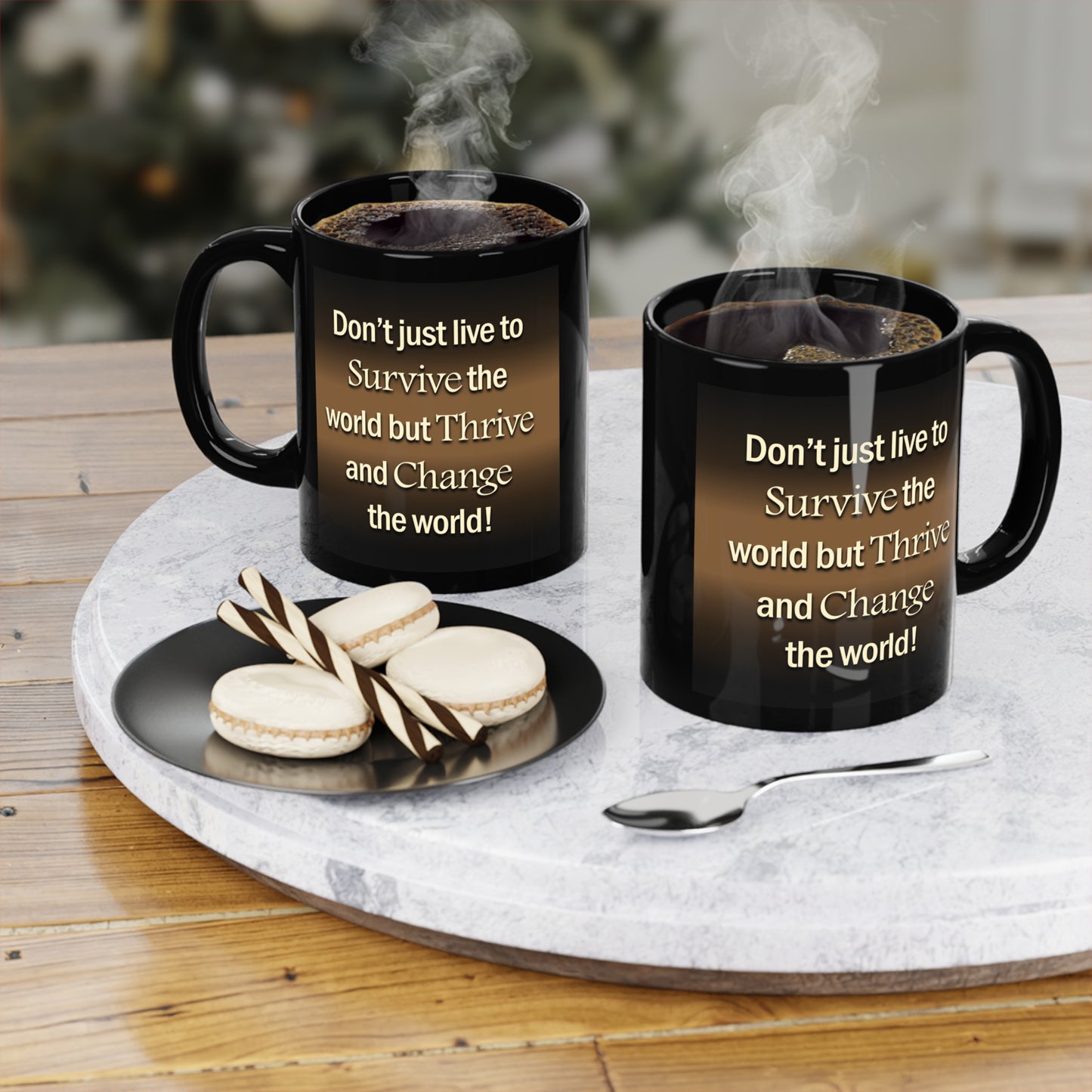 Thrive Black mug 11oz