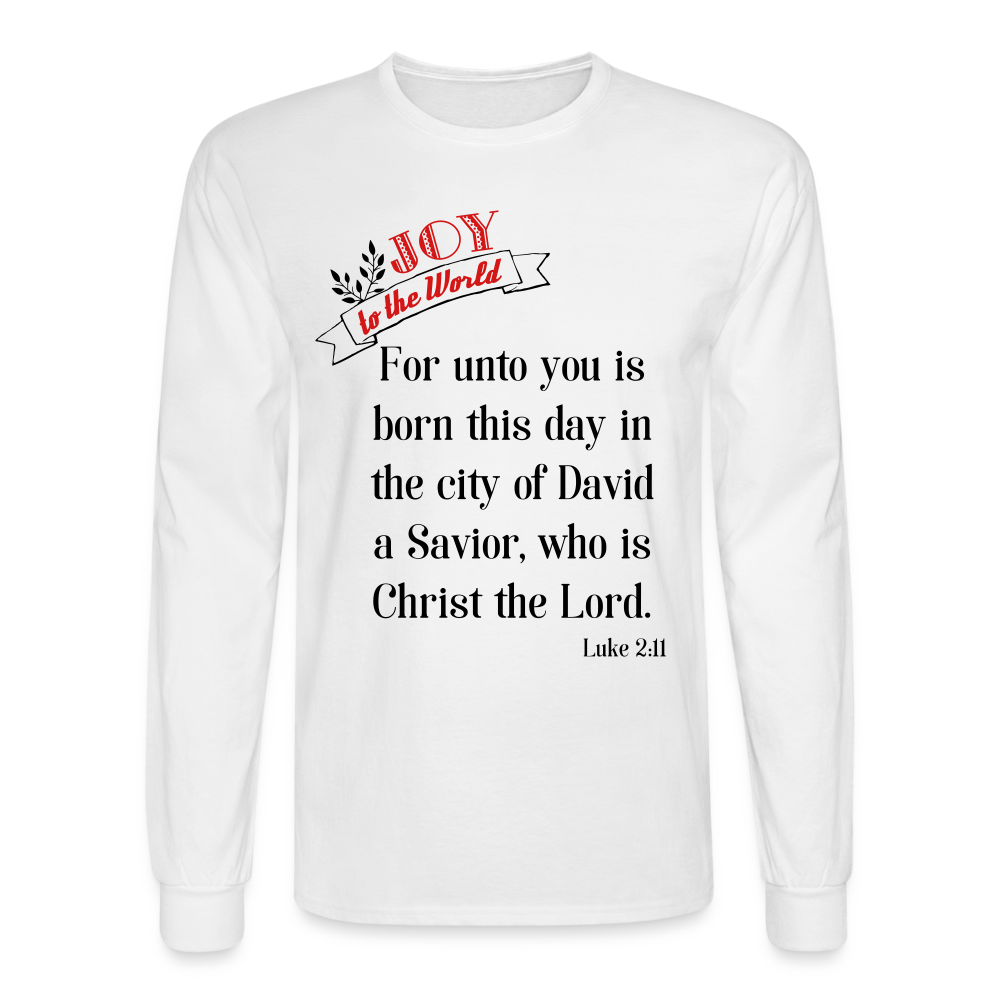 JOY Men's Long Sleeve T-Shirt - white