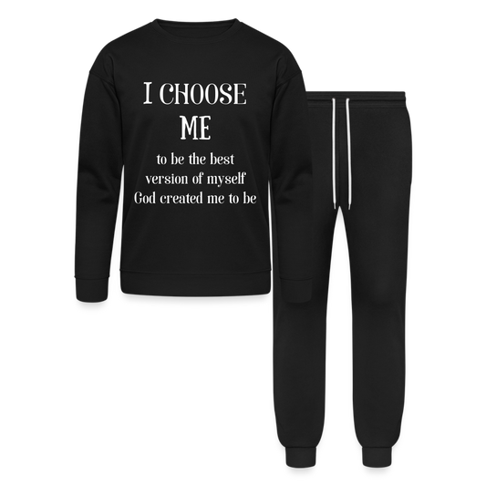 I Choose Me Lounge Wear Set by Bella + Canvas - black