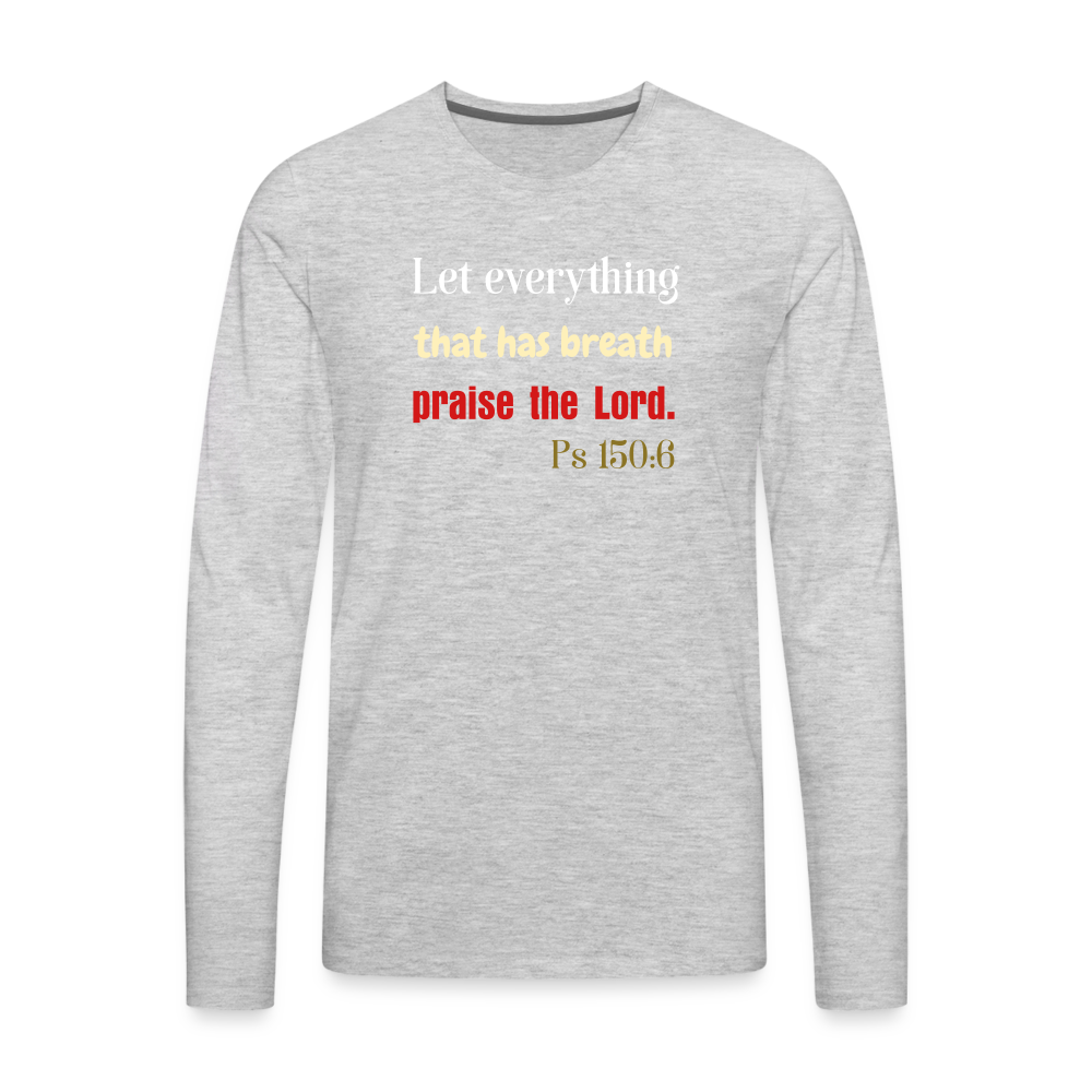 Breath Men's Premium Long Sleeve T-Shirt - heather gray