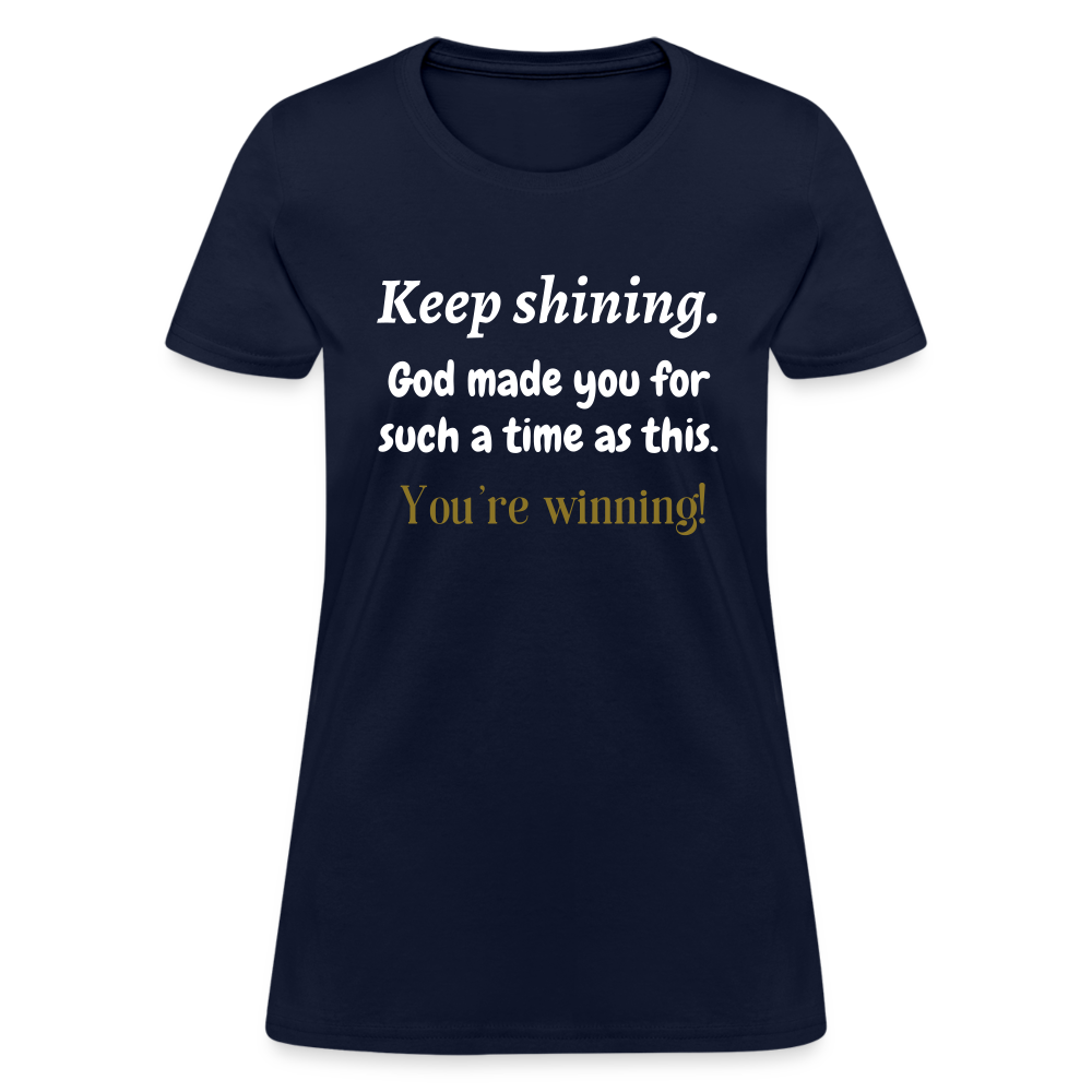 Keep Shining Women's T-Shirt - navy