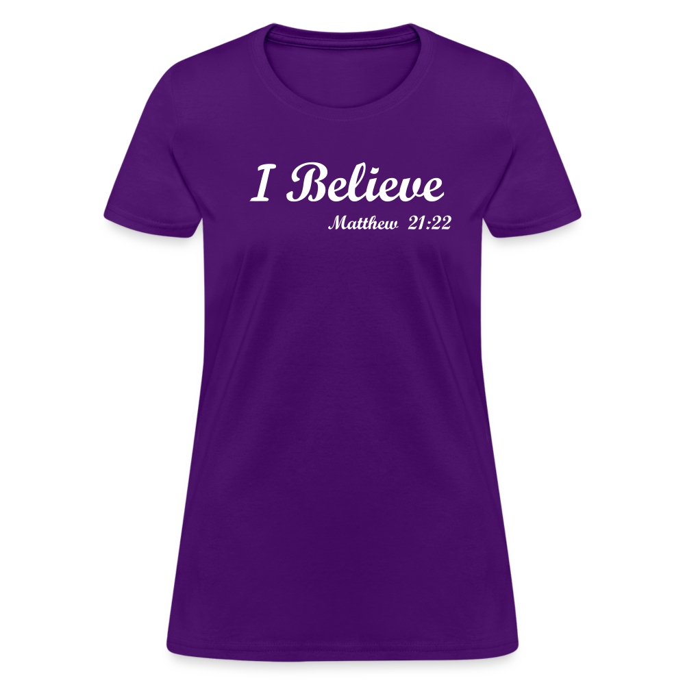 I Believe Women's T-Shirt - purple