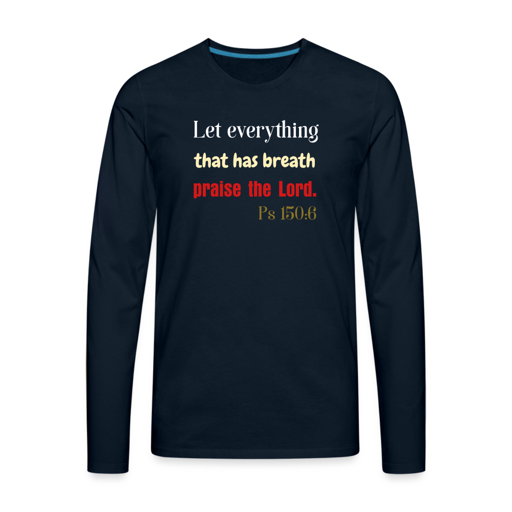 Breath Men's Premium Long Sleeve T-Shirt - deep navy