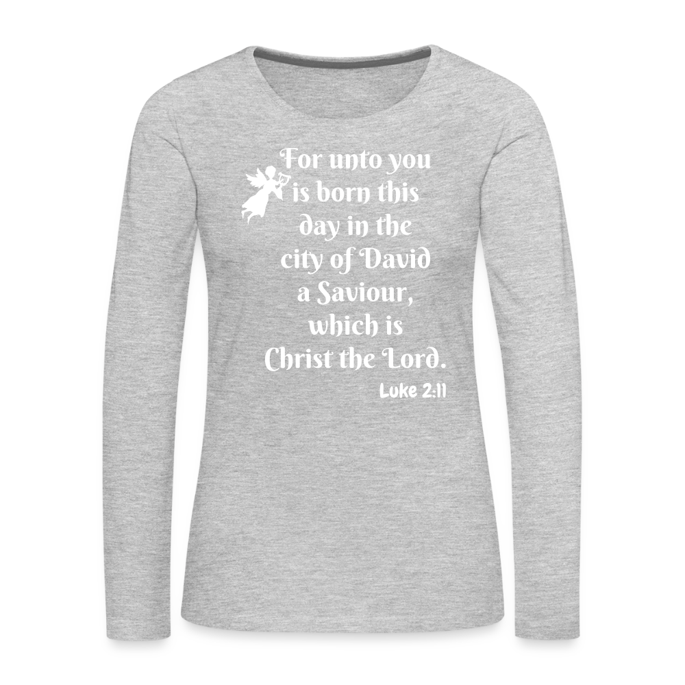 A Saviour Women's Premium Long Sleeve T-Shirt - heather gray