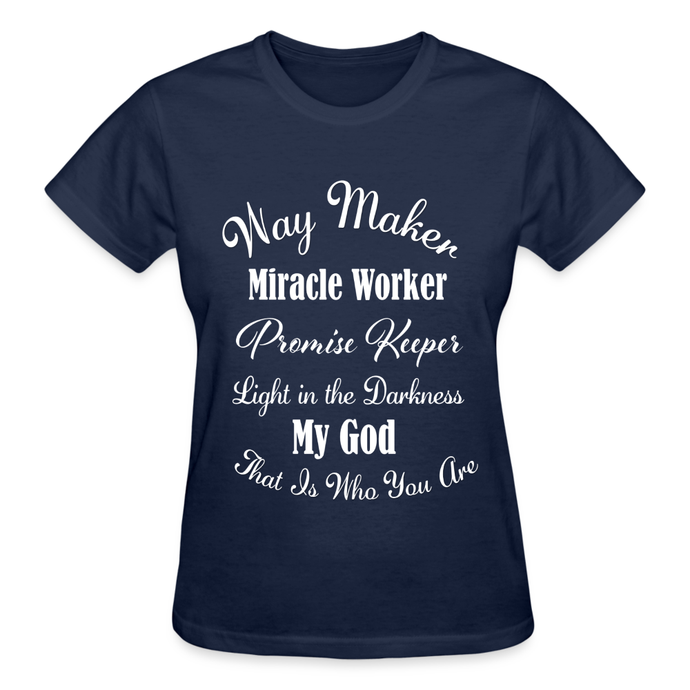 Way Maker Gildan Ultra Cotton Ladies T-Shirt - navy