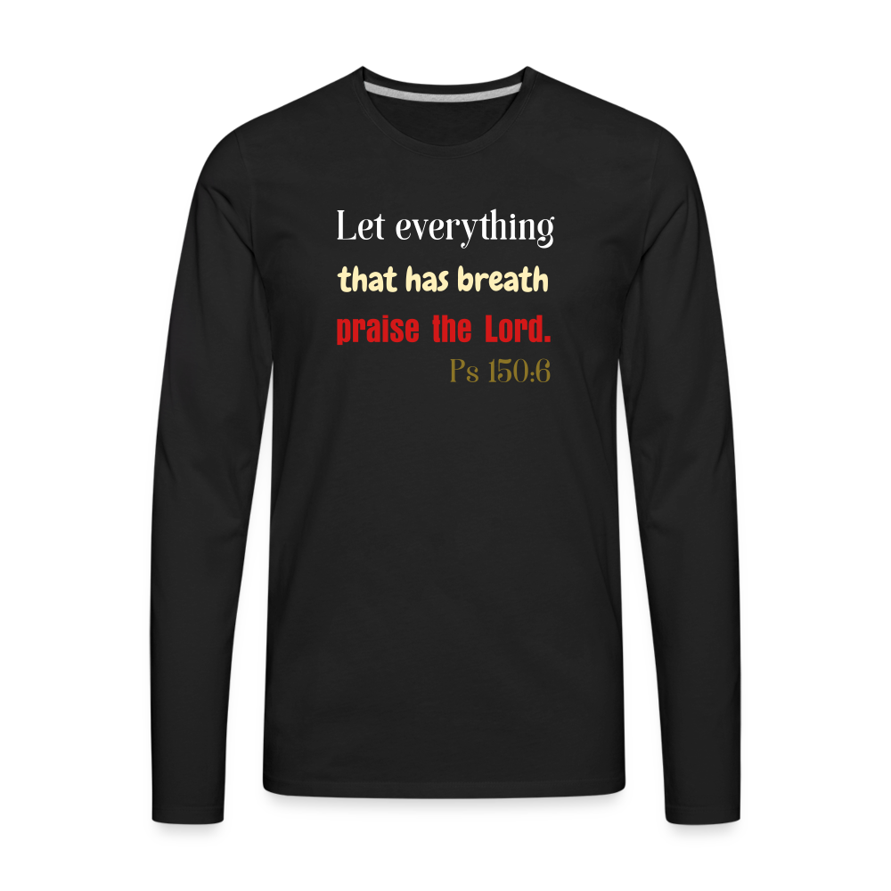Breath Men's Premium Long Sleeve T-Shirt - black