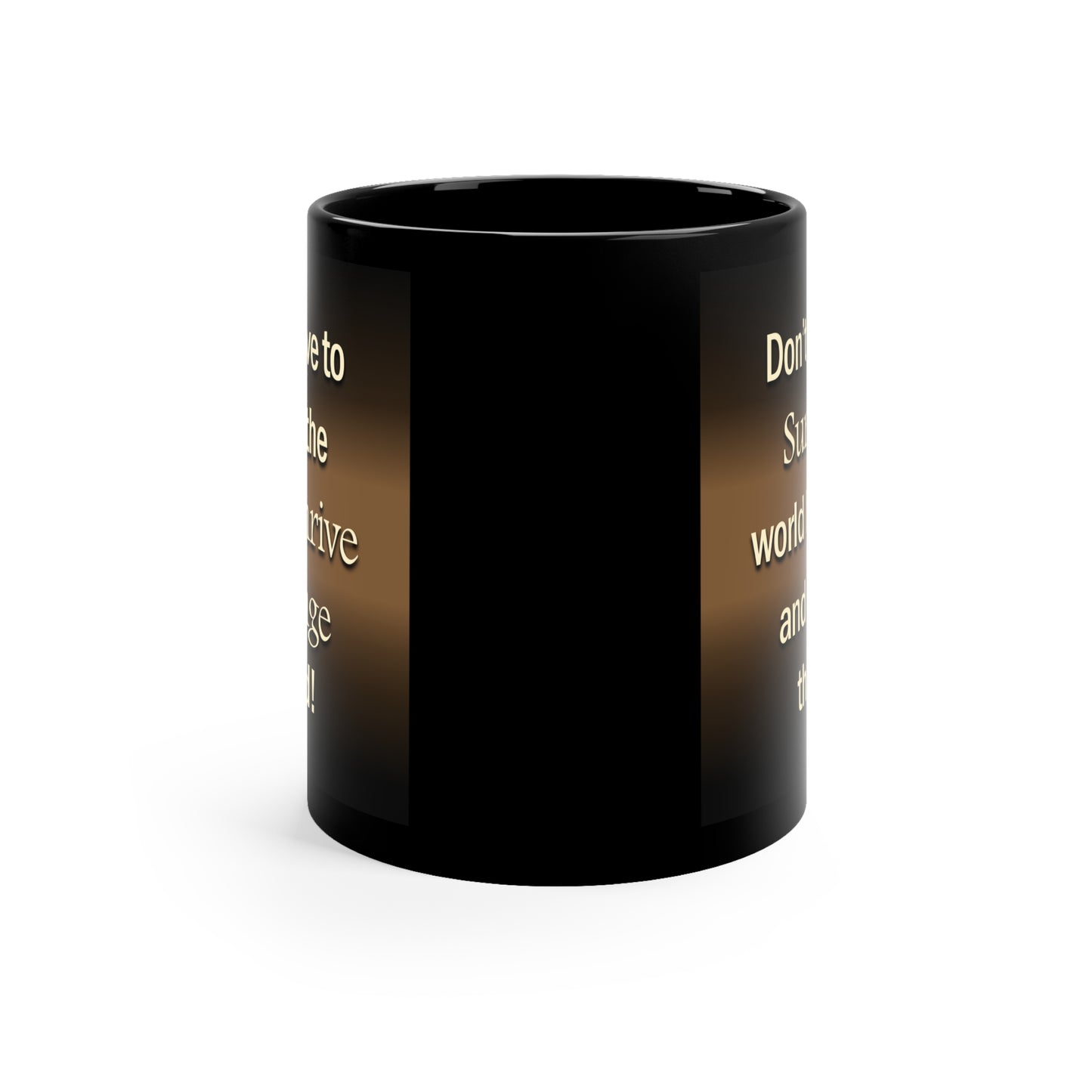 Thrive Black mug 11oz