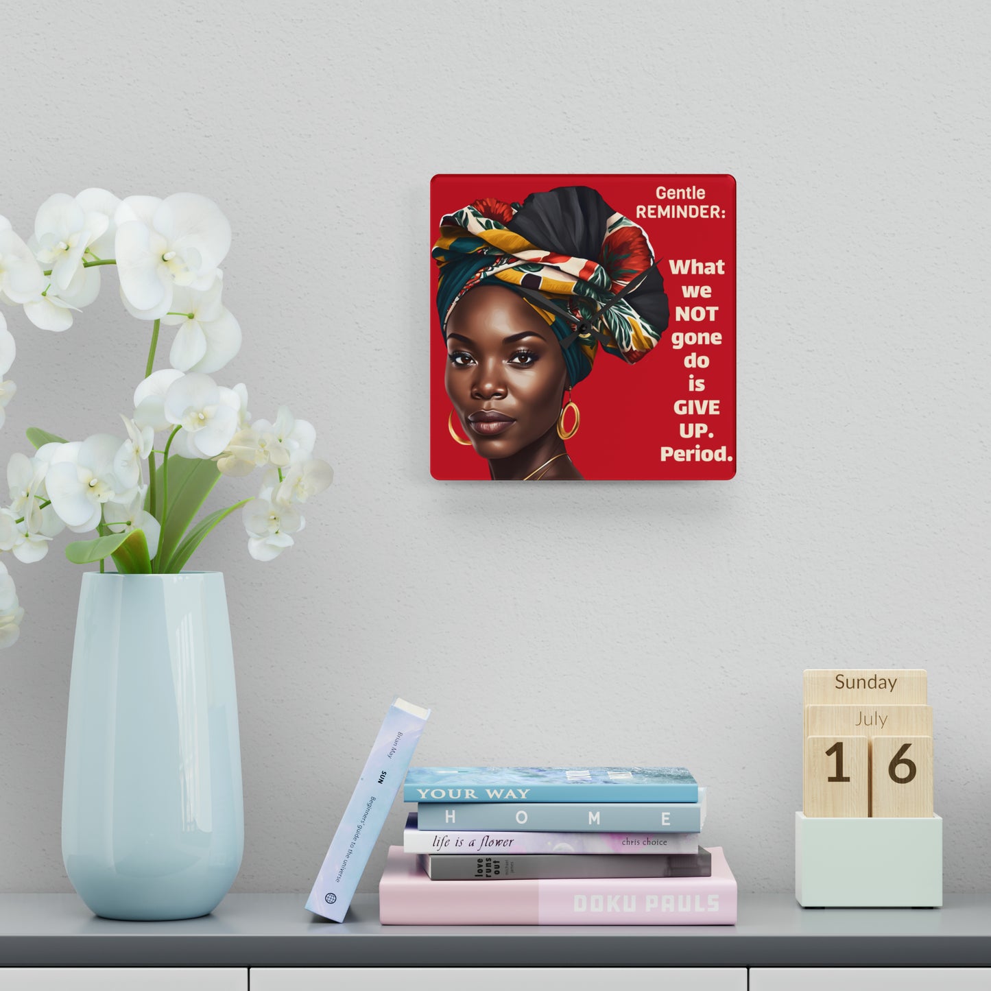Gentle Reminder Acrylic Wall Clock