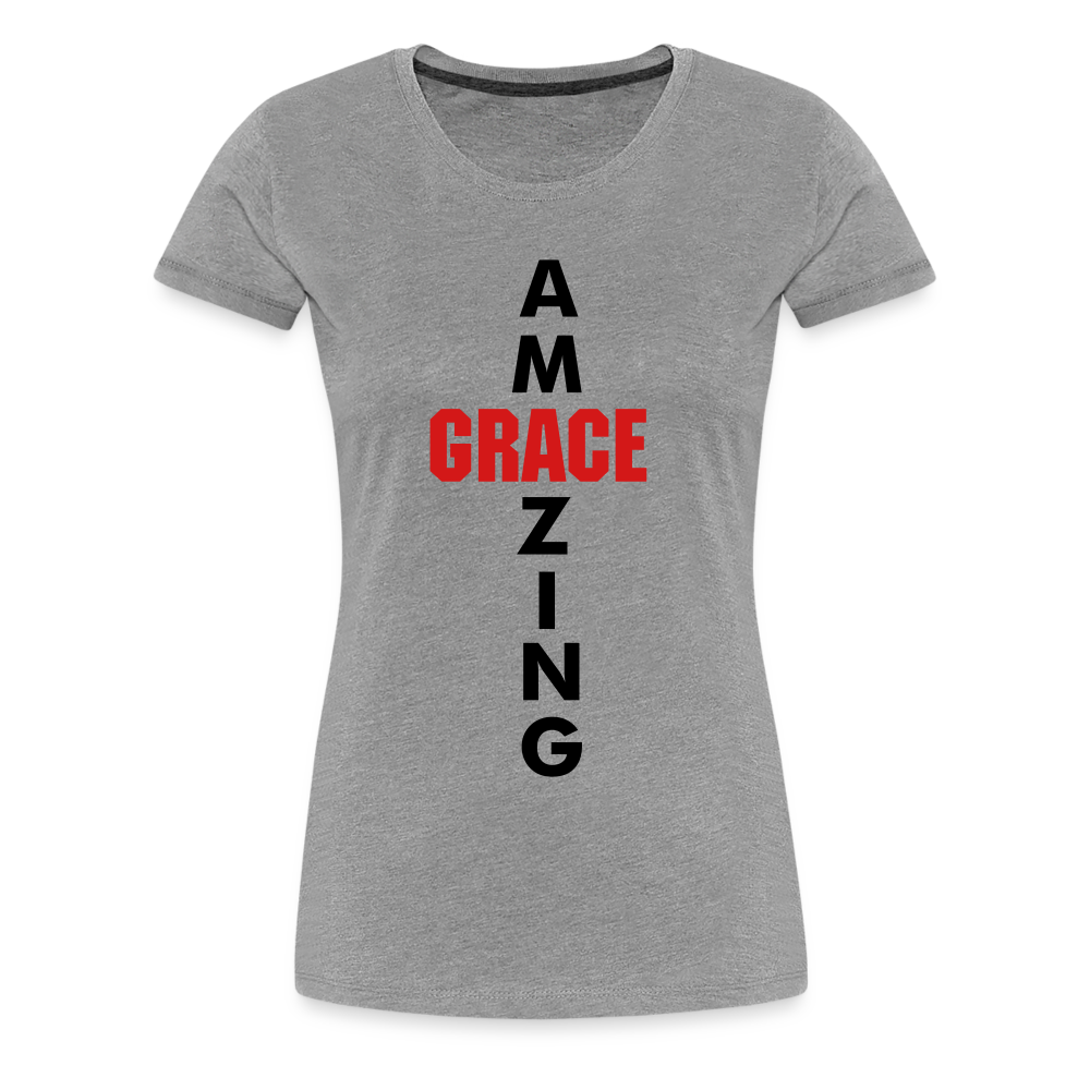 Amazing Grace Women’s Premium T-Shirt - heather gray