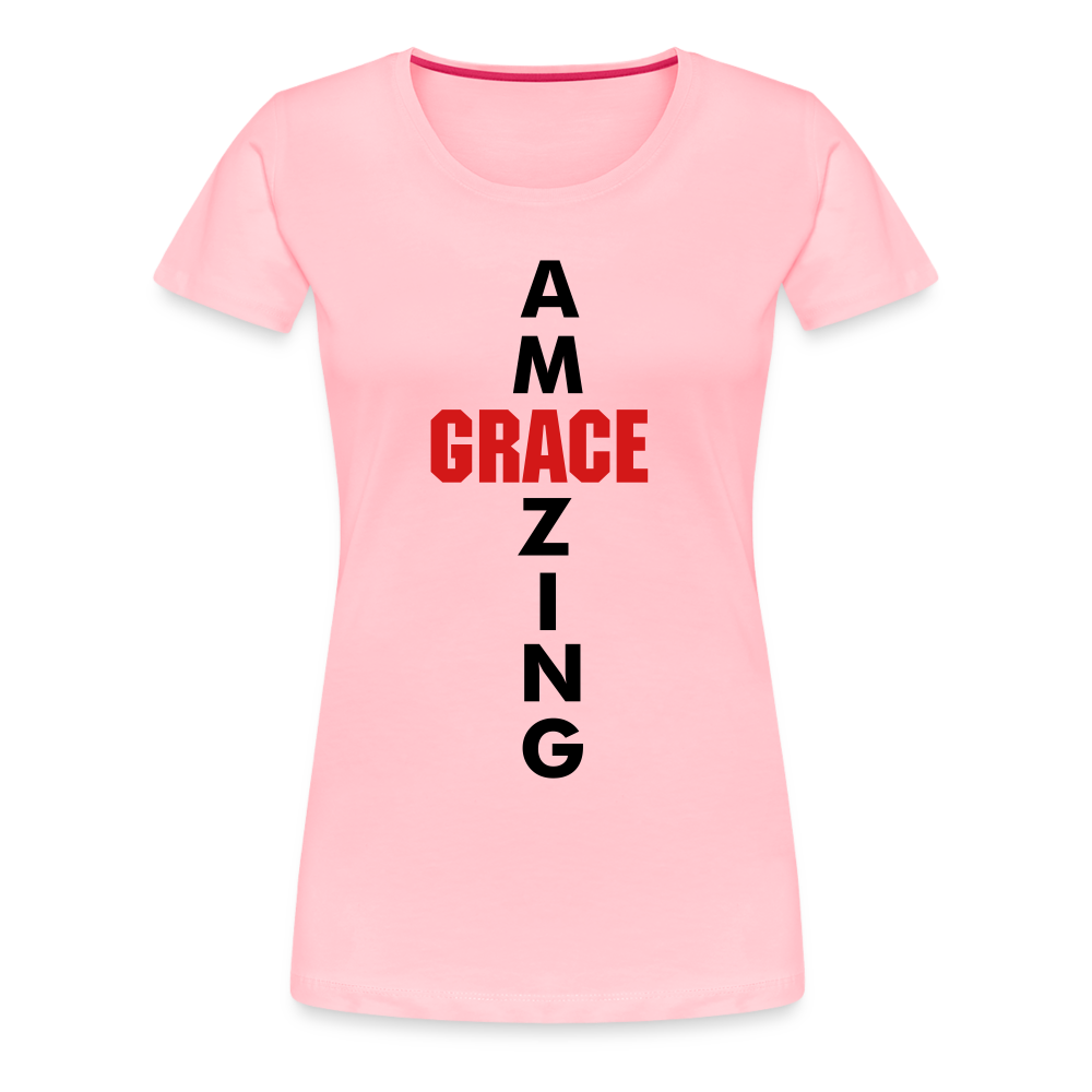 Amazing Grace Women’s Premium T-Shirt - pink
