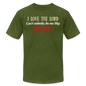 I Love The Lord Unisex Jersey T-Shirt by Bella + Canvas - olive