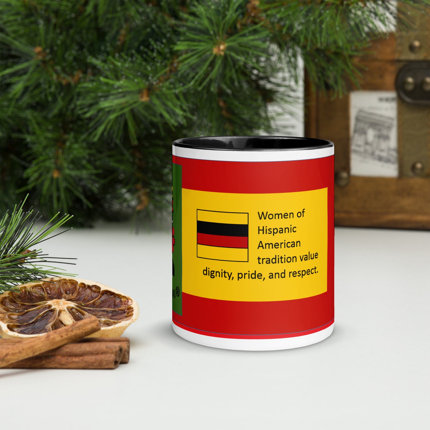 Black Heritage Mug with Color Inside