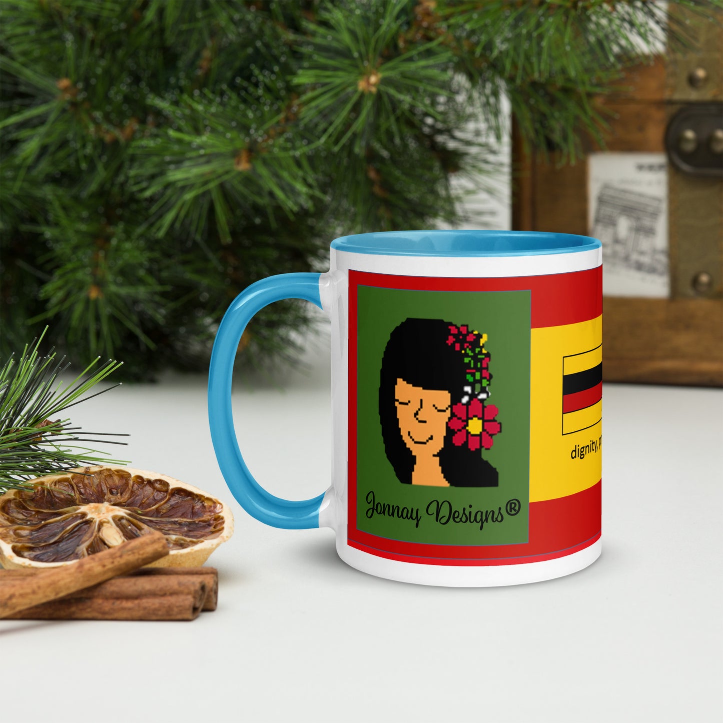 Black Heritage Mug with Color Inside