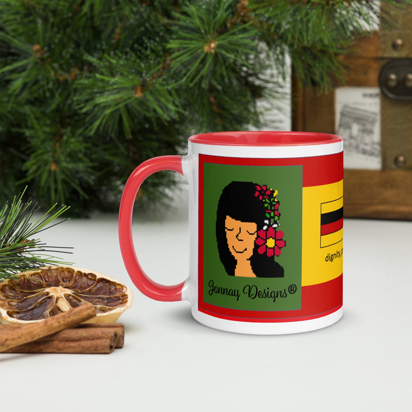 Black Heritage Mug with Color Inside