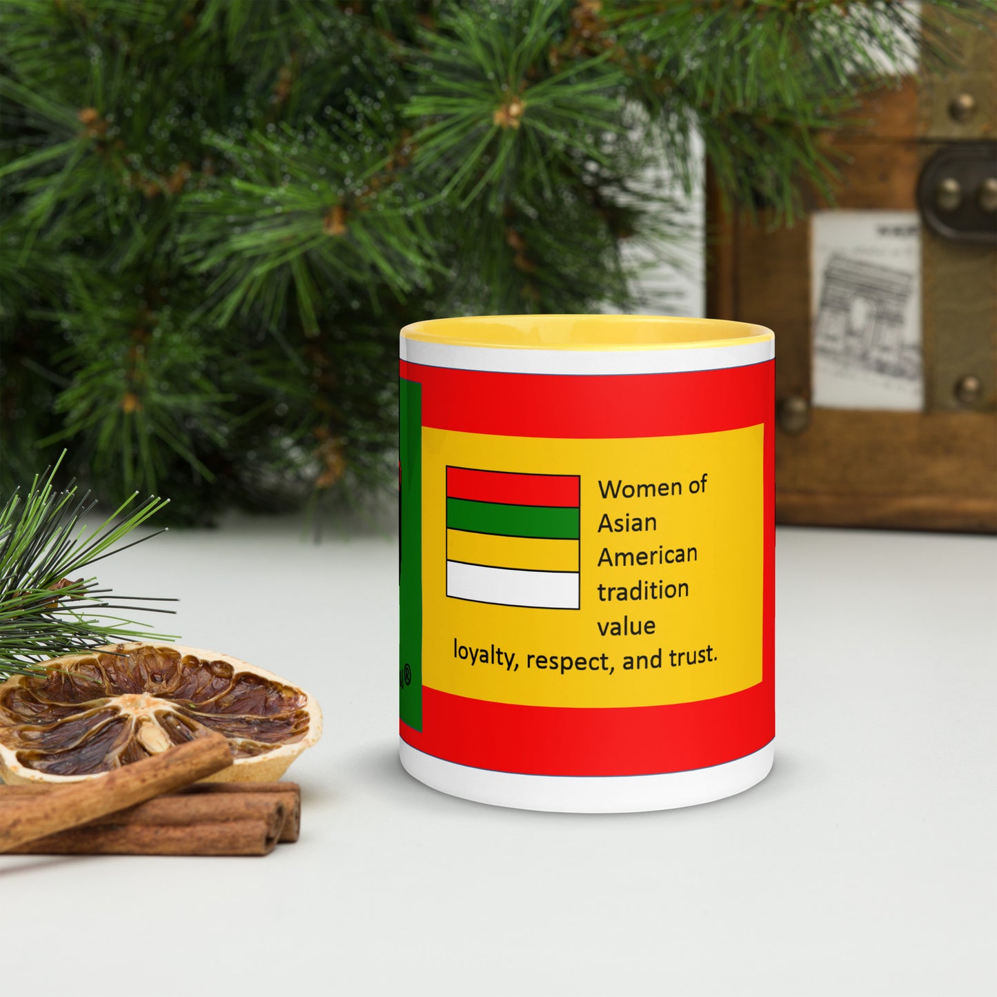 Yellow Heritage Mug with Color Inside