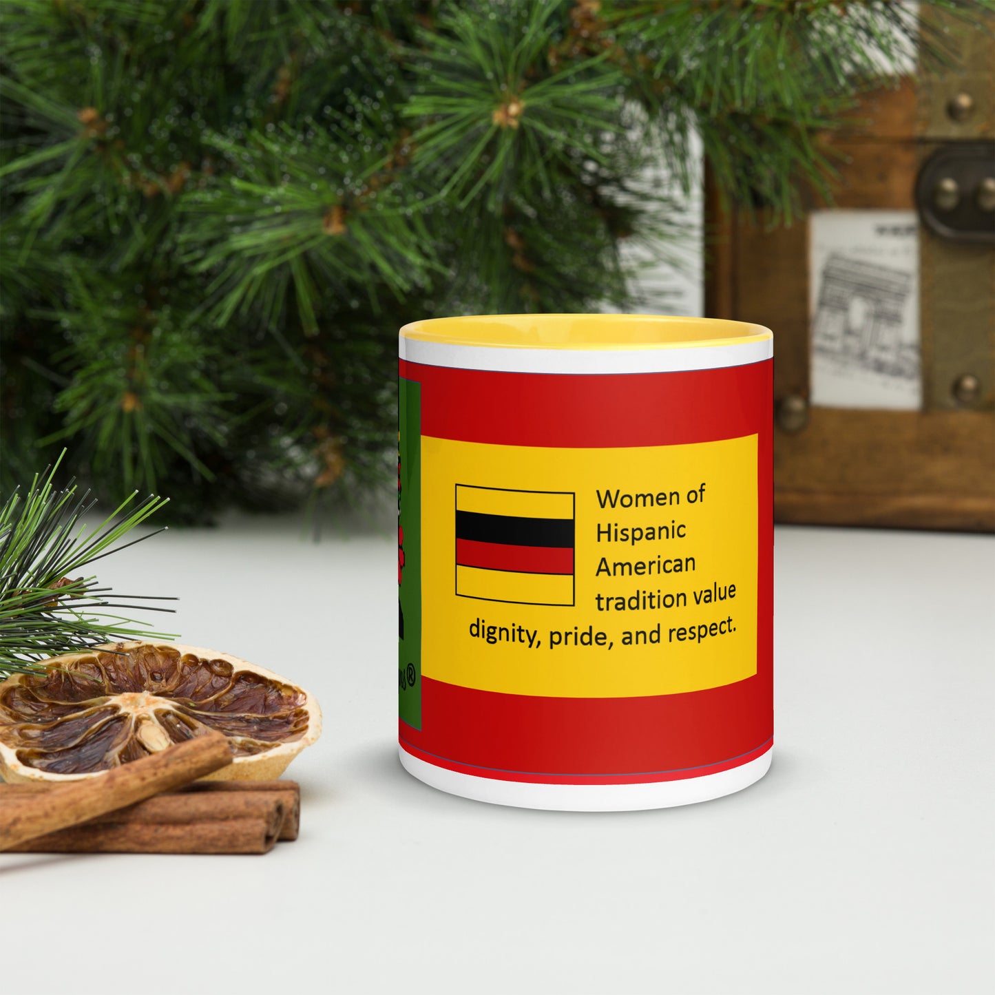 Black Heritage Mug with Color Inside