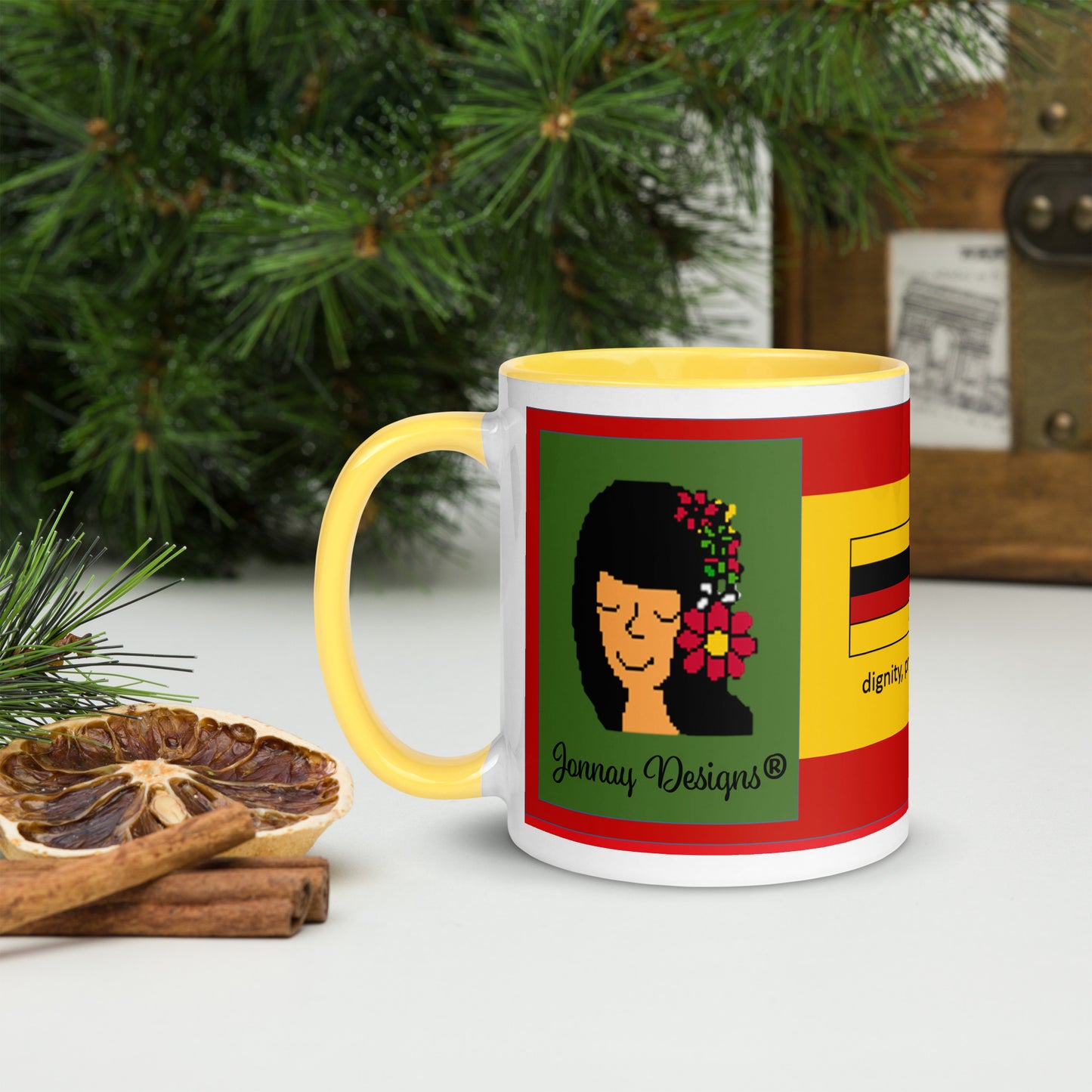 Black Heritage Mug with Color Inside