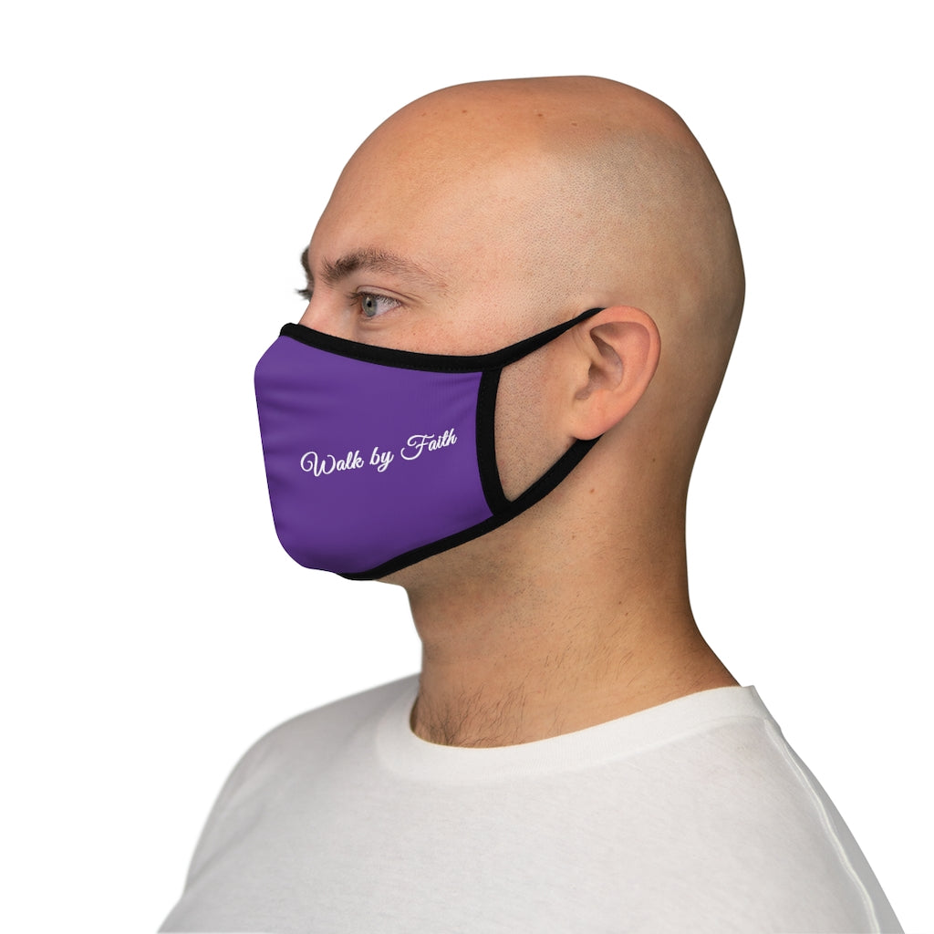 Walk By Faith Fitted Polyester Face Mask