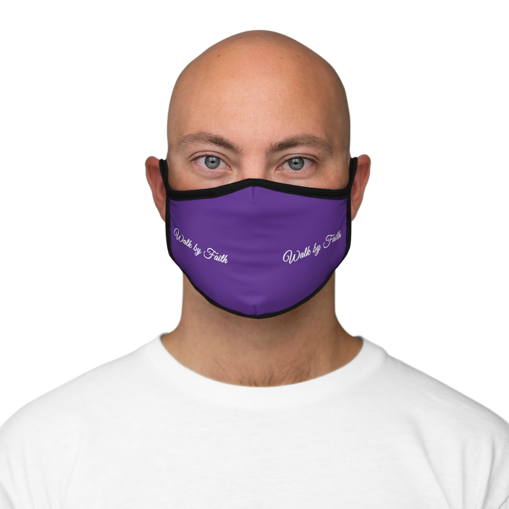 Walk By Faith Fitted Polyester Face Mask