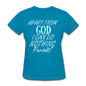Apart From God Women's T-Shirt - turquoise