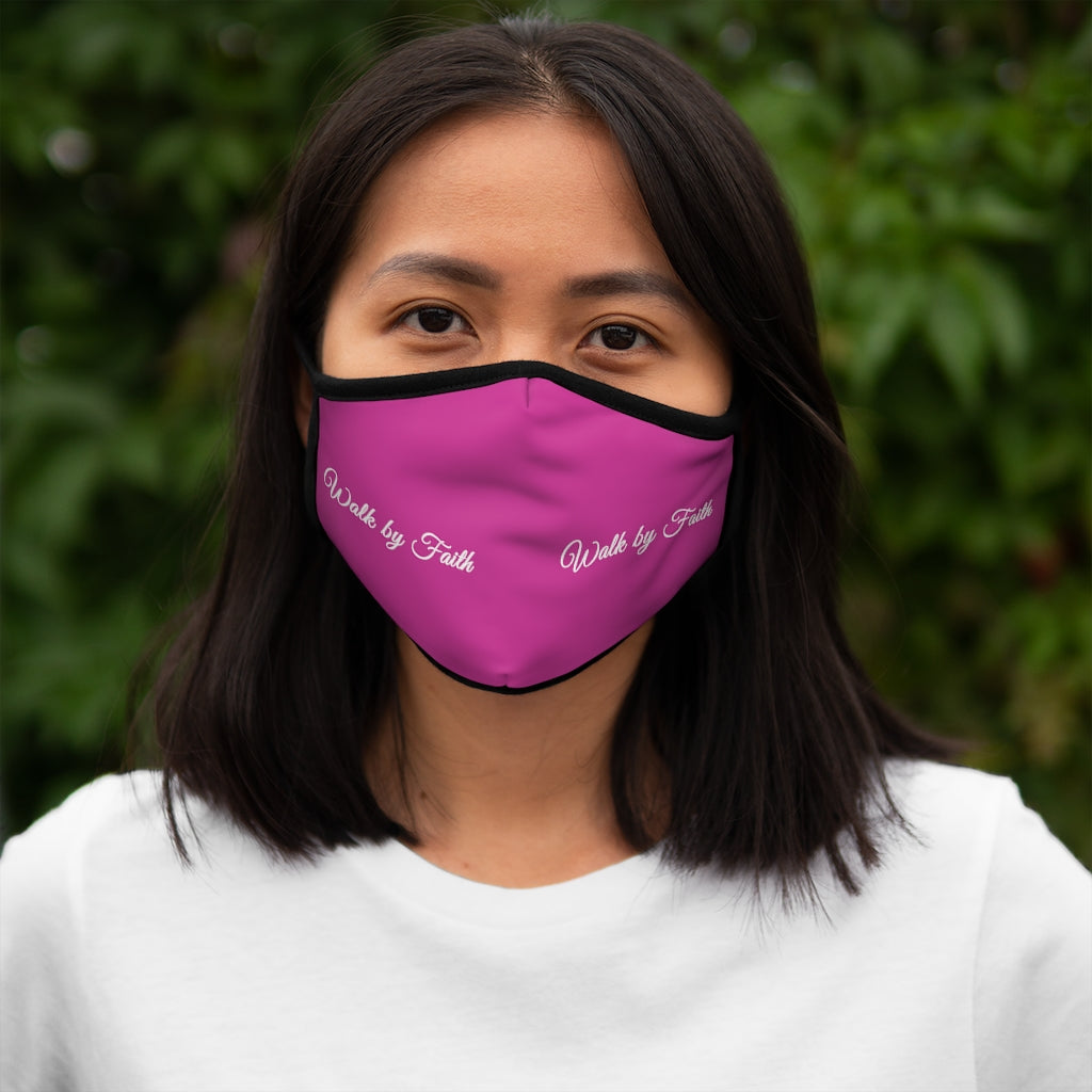 Walk By Faith Fitted Polyester Face Mask