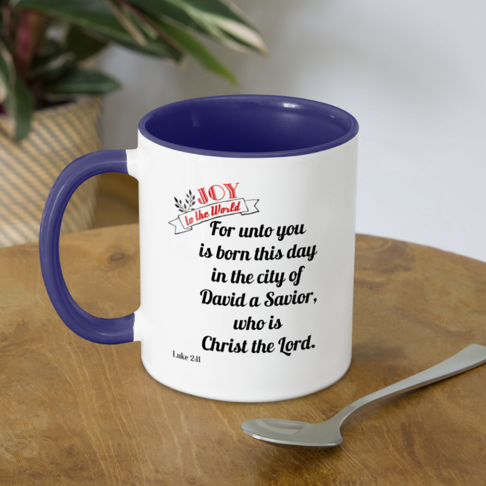 JOY Contrast Coffee Mug - white/cobalt blue