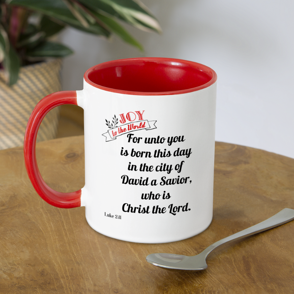 JOY Contrast Coffee Mug - white/red