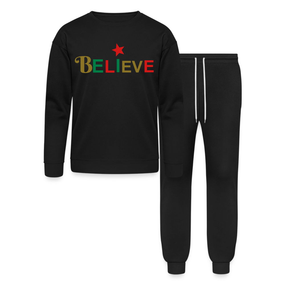 Believe Lounge Wear Set by Bella + Canvas - black