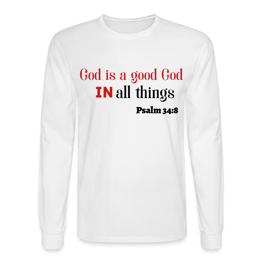 Good God Men's Long Sleeve T-Shirt - white