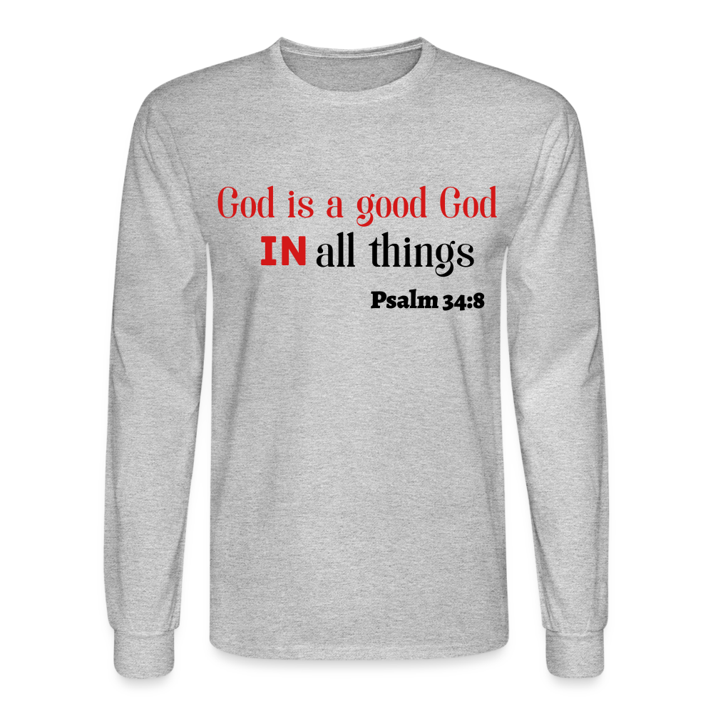 Good God Men's Long Sleeve T-Shirt - heather gray