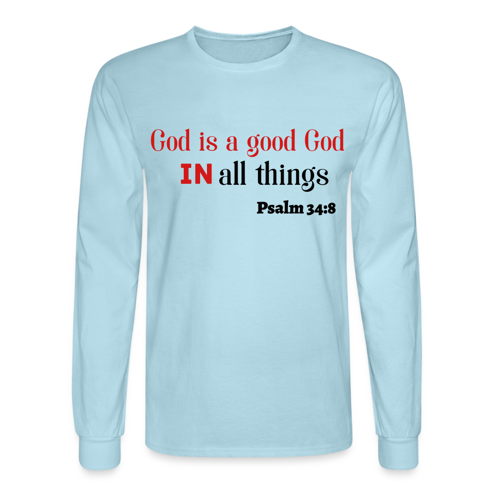 Good God Men's Long Sleeve T-Shirt - powder blue