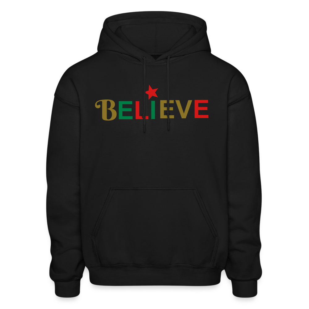 Believe Gildan Heavy Blend Adult Hoodie - black