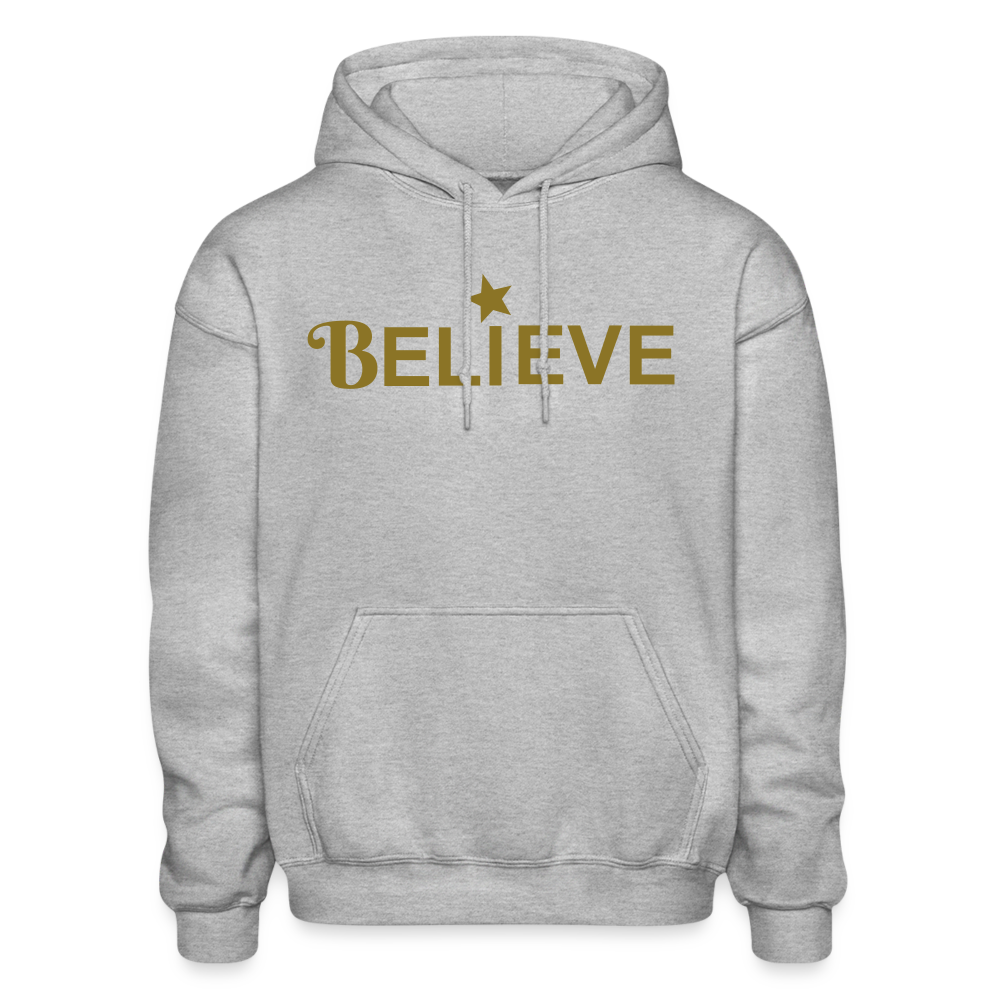 Believe Gildan Heavy Blend Adult Hoodie - heather gray