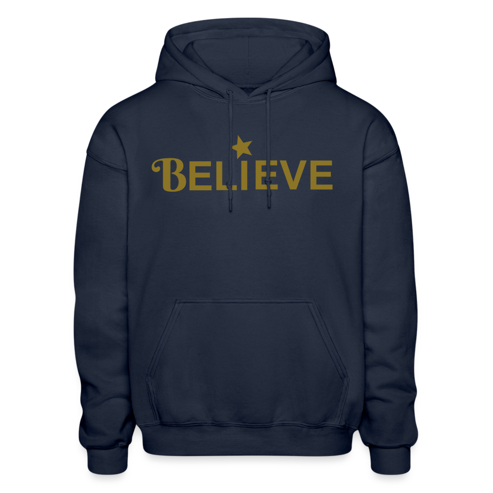 Believe Gildan Heavy Blend Adult Hoodie - navy