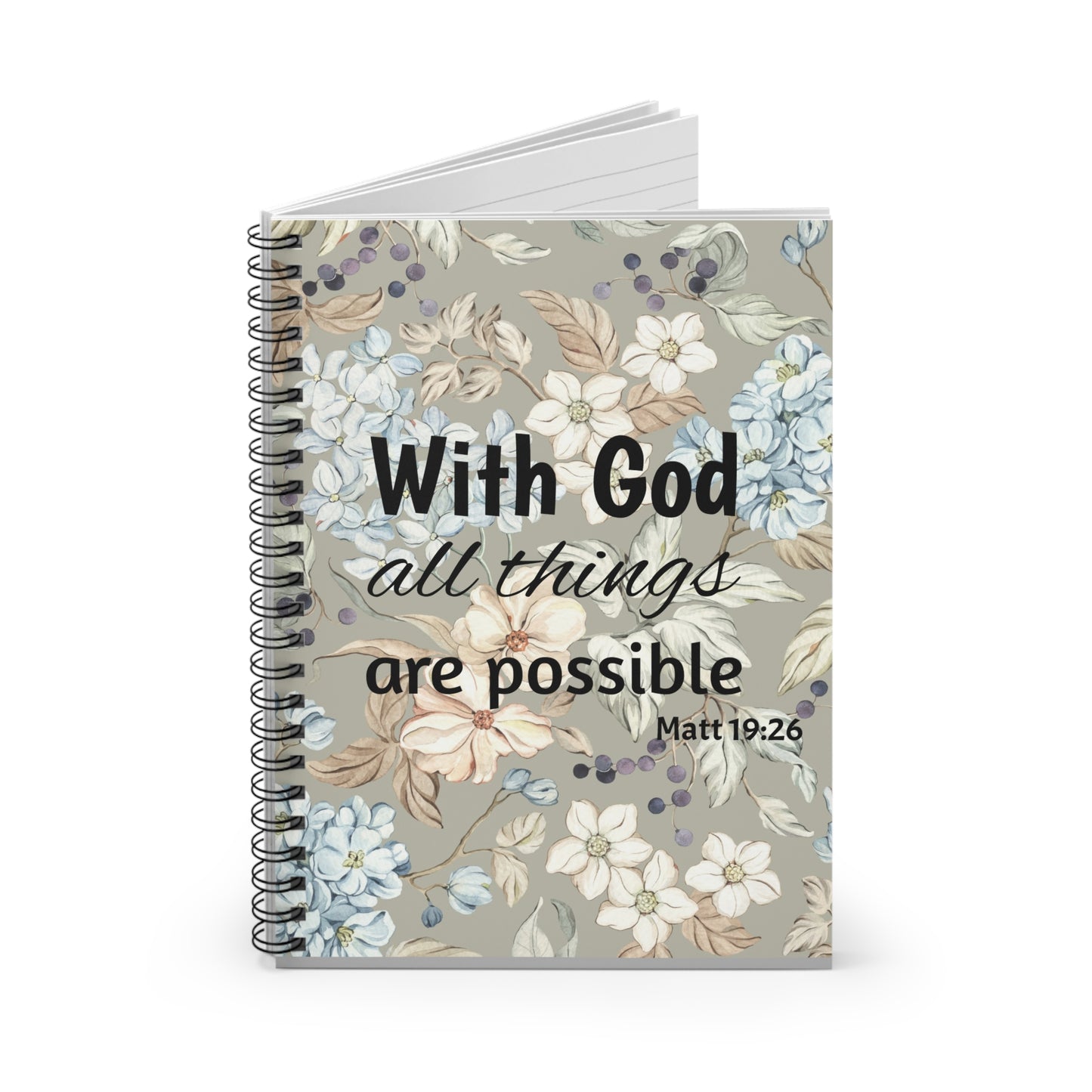 With God Spiral Notebook - Ruled Line