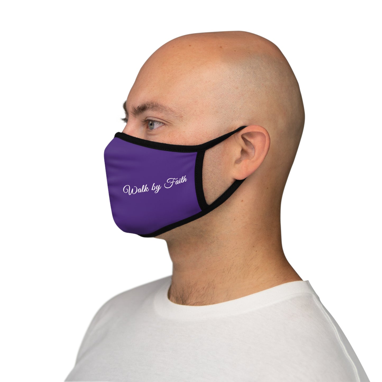 Walk By Faith Fitted Polyester Face Mask