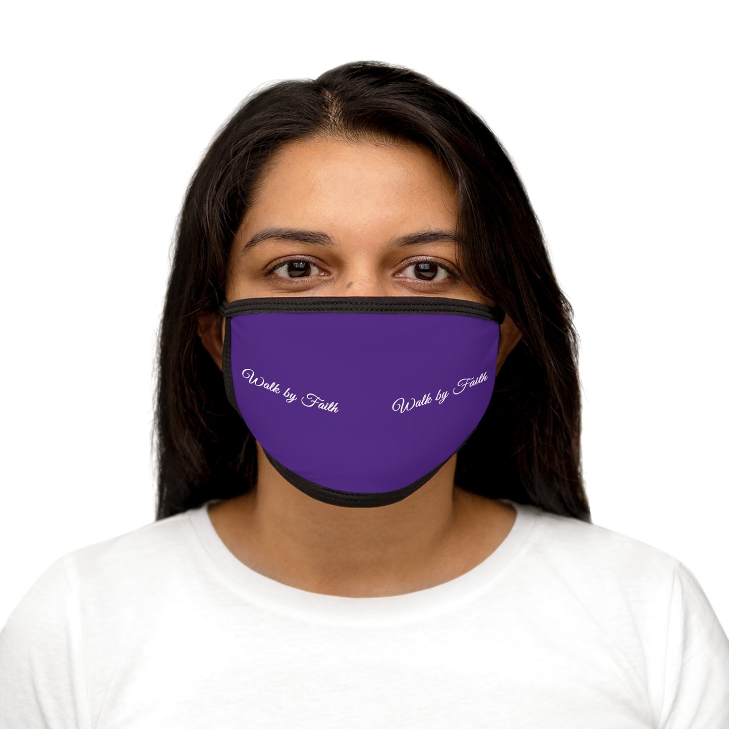 Walk By Faith Fitted Polyester Face Mask