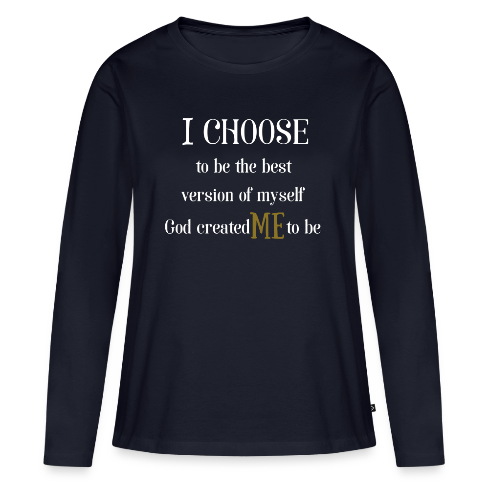 I Choose Me Women's Premium Long Sleeve T-Shirt - navy