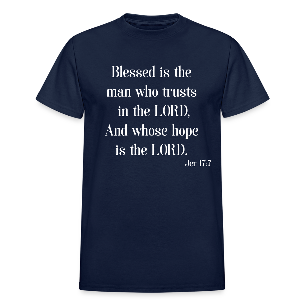 Blessed Is The Man Men's Long Sleeve T-Shirt - navy