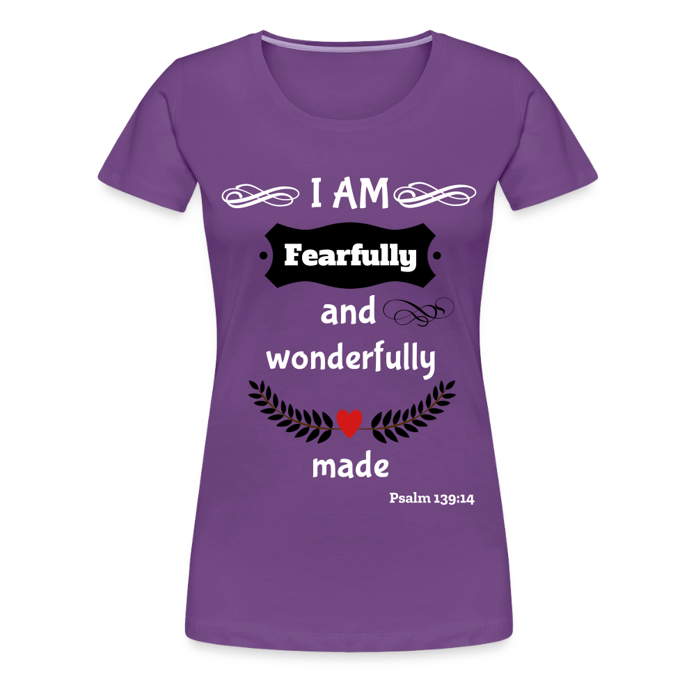 Fearfully Wonderfully Made Women's Premium T-Shirt - purple