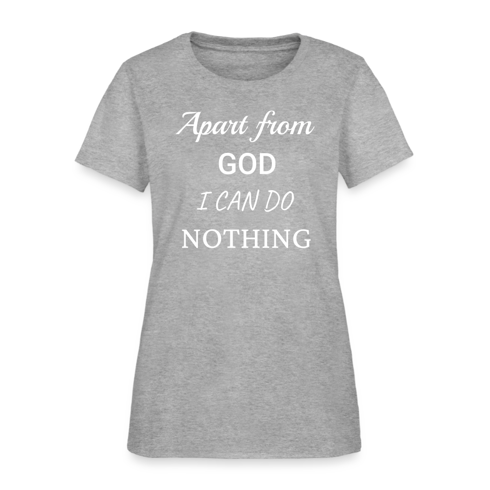 Apart From God Women's T-Shirt - heather gray