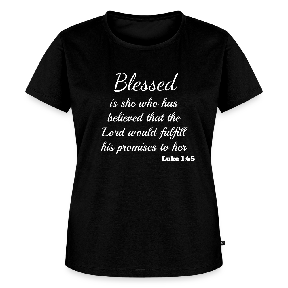 Blessed Is She Women’s Premium T-Shirt - black