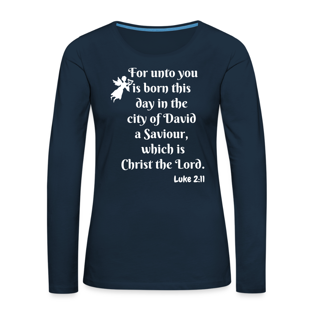 JOY Women's Premium Long Sleeve T-Shirt - deep navy