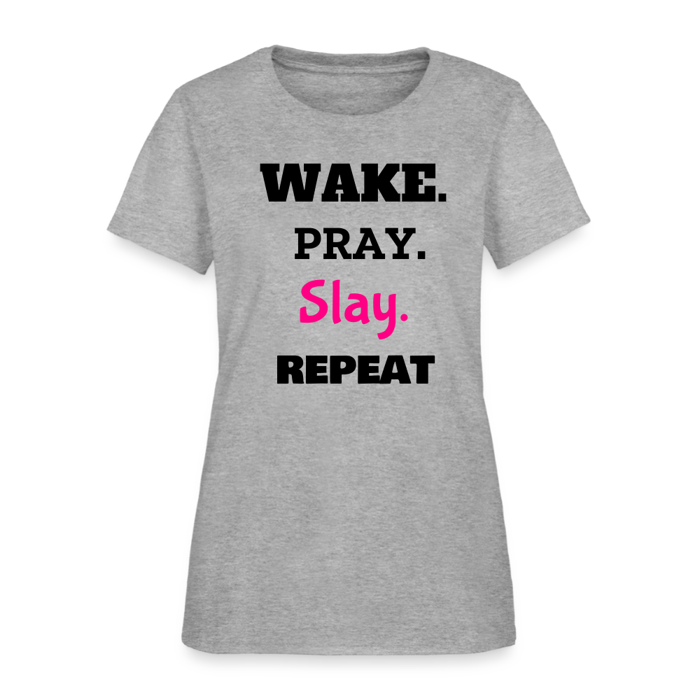 Wake Pray Slay Women's T-Shirt - heather gray