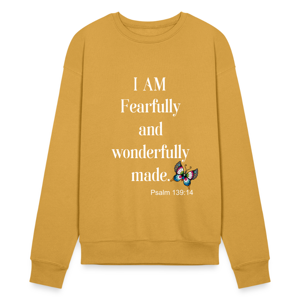 Fearfully Wonderfully Made Bella + Canvas Unisex Sweatshirt - heather mustard