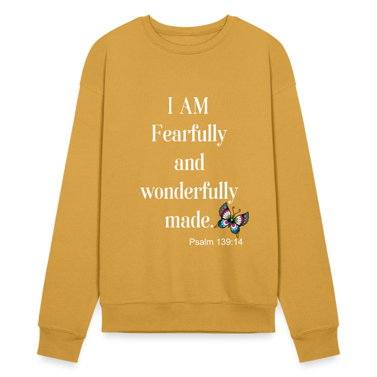 Fearfully Wonderfully Made Bella + Canvas Unisex Sweatshirt - heather mustard