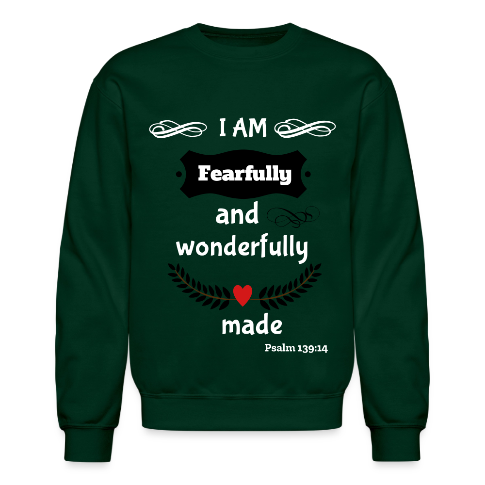 Fearfully Wonderfully Made Unisex Sweatshirt - forest green